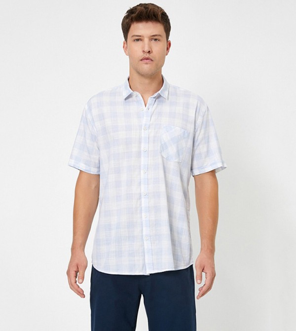 One Pocket Checked Casual Shirt