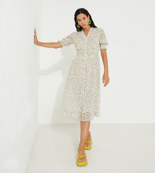 Faithfull farah smocked midi dress top