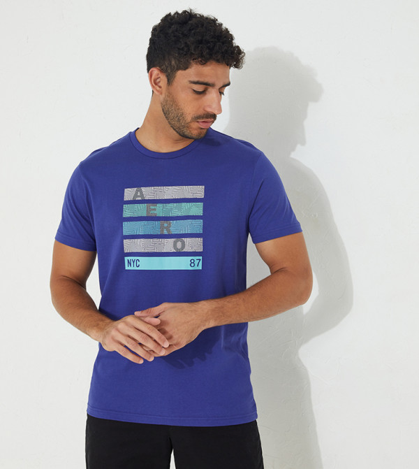 تي شيرت كاجوال بطبعة