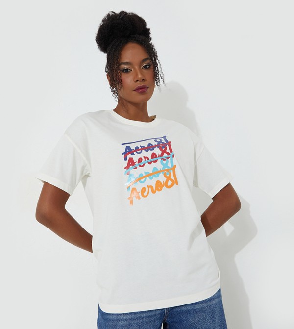 Aero Girls Boxy Fit Graphic T-Shirt