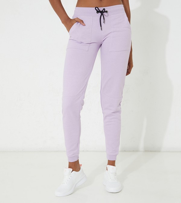 Purple jogger pants shop