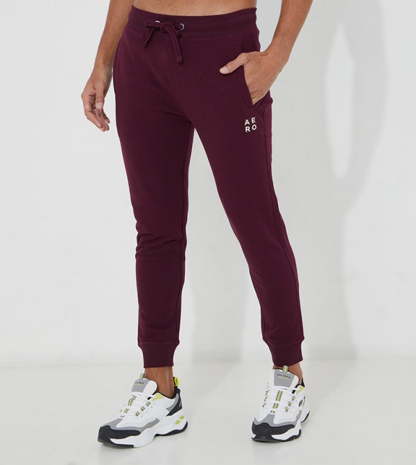 Aero Guys Solid Drawstring Waist Jogger
