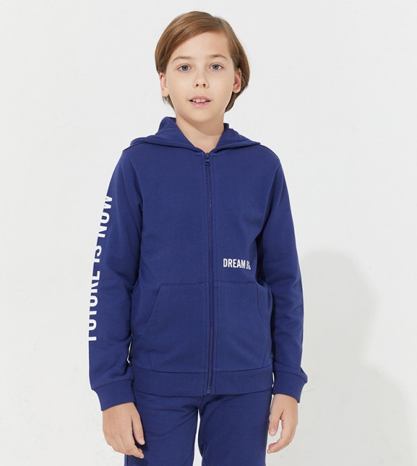 Buy Tommy Hilfiger Essential Organic Cotton Logo Hoody In Blue
