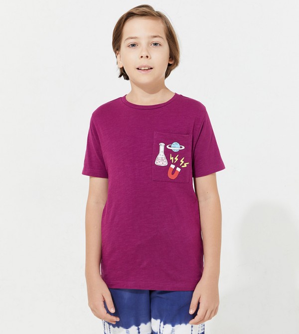 Aero Boy's Printed Short Sleeves T-Shirt