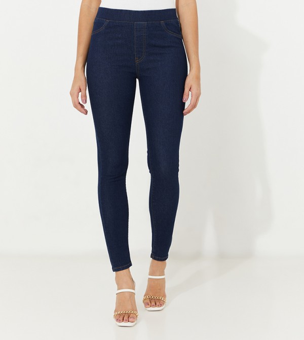 Aero Dark Wash High Rise Skinny Jeggings