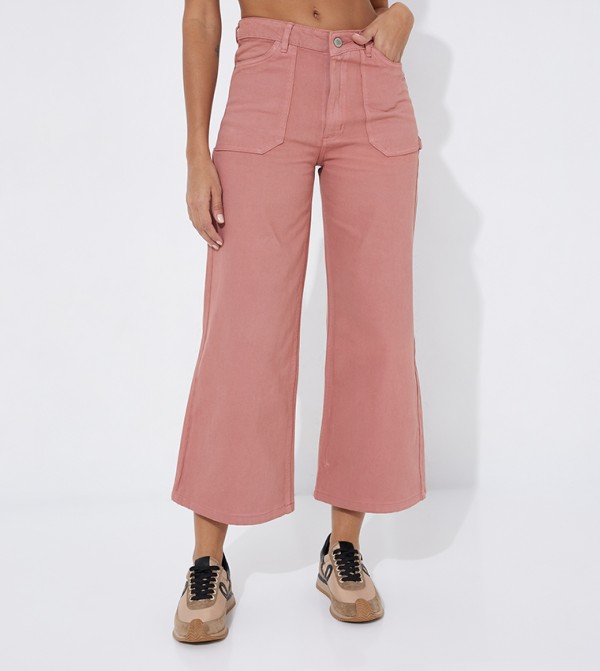 Aero Girl's Cropped Wide Leg Jeans