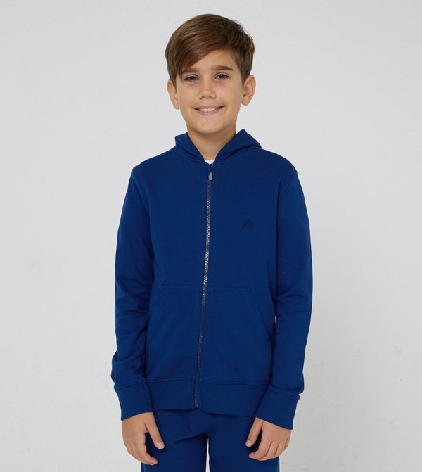 Buy Aeropostale Aero Boys Zippered Hooded Jacket In Blue 6thStreet UAE