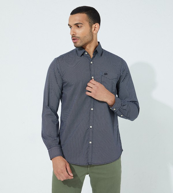 Aero Guys Patterned Long Sleeves Casual Shirt