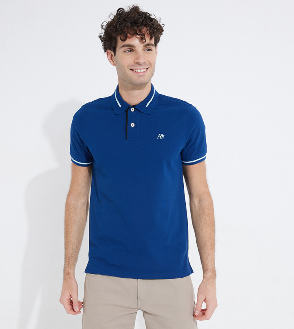 Buy Aeropostale Aero Men's Regular Fit Polo T Shirt In Blue | 6thStreet ...