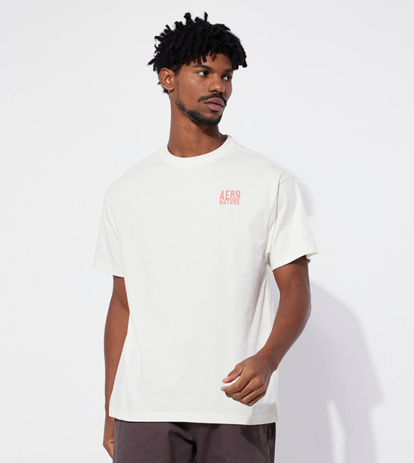 Buy Aeropostale Aero Guys Back Print Boxy Fit T Shirt In White ...