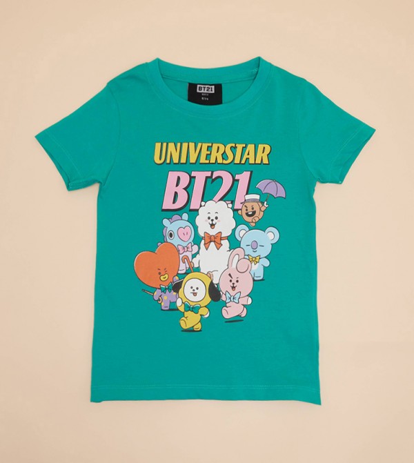 Girls BT 21 X Aero Short Sleeves T-Shirt