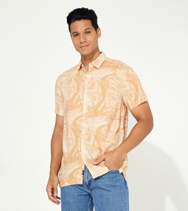 Aero Guys Printed Short Sleeves Shirt