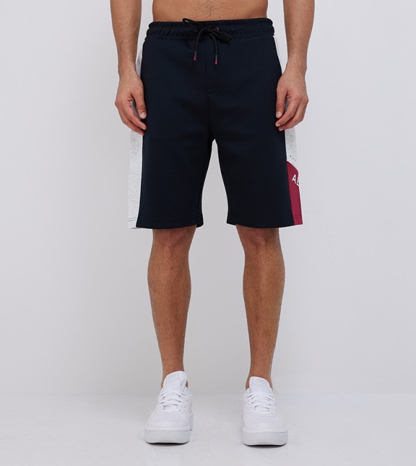 AERO Color Block Drawstring Waist Shorts