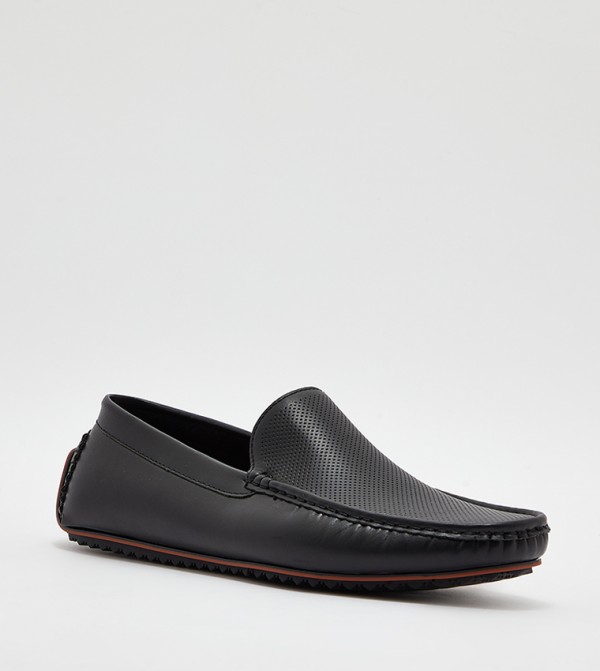 Buy Aeropostale Aero Men's Perforated Loafers In Black | 6thStreet UAE
