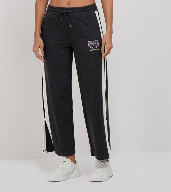 Aero Side Stripe Detail Wide Leg Pants