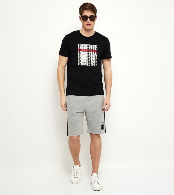 Aero Men's Printed Drawstring Waist Shorts