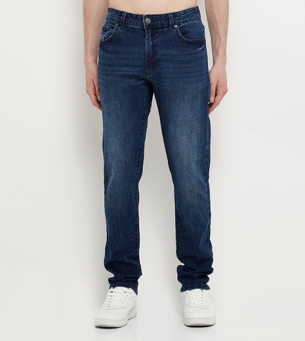 Aero Men's Washed Slim Fit Jeans