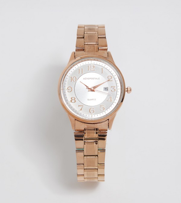 Buy Aeropostale Aero Women White Dial Analog Watch In Gold 6thStreet UAE