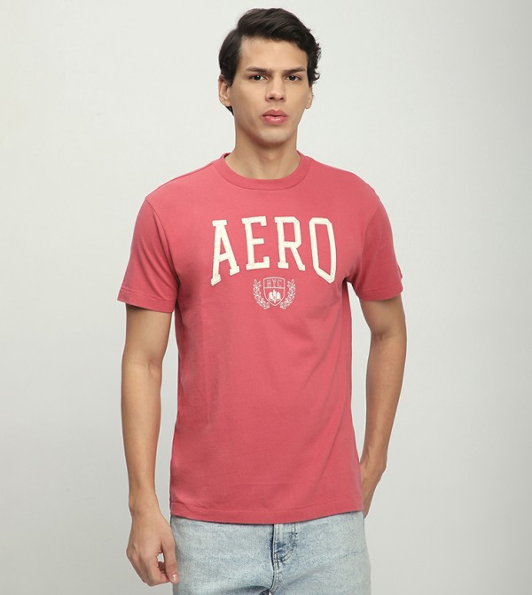 Aero Men's Logo Printed Crew Neck T-Shirt