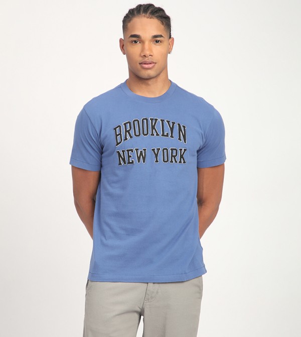 Aero Men's Brooklyn New York Applique T-Shirt