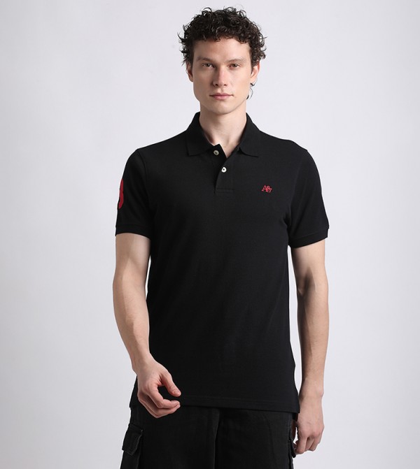 Aero Guys Logo Embroidered Polo T-Shirt