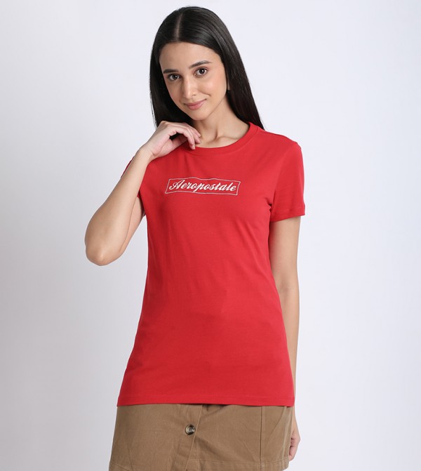 Aero Women Logo Embroidered T-Shirt