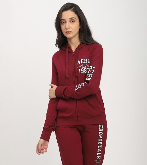 Aero Women's Logo Printed Hooded Jacket