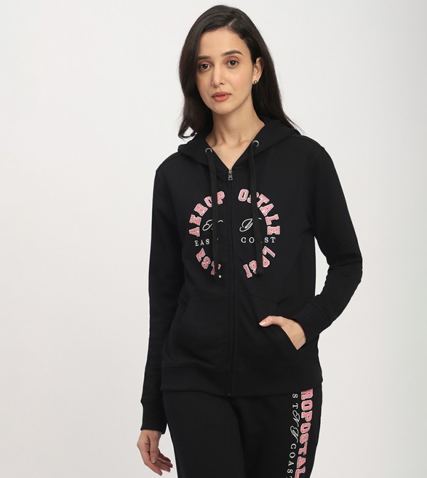 Aero Women's Appliqued Hooded Jacket