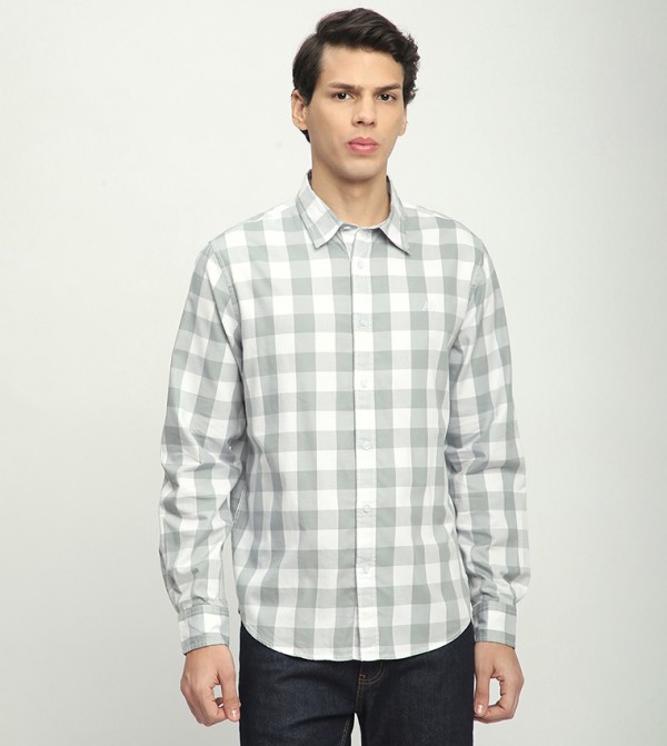 Aero Men's Checkered Long Sleeves Shirt