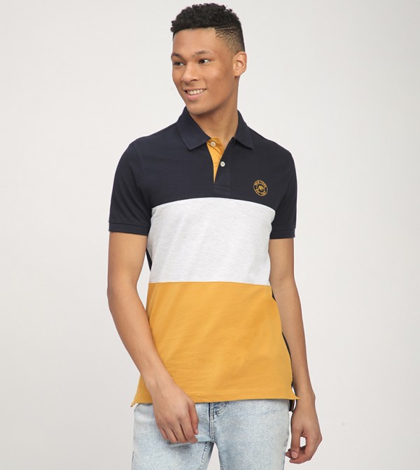 Aero Men's Color Block Polo T-Shirt