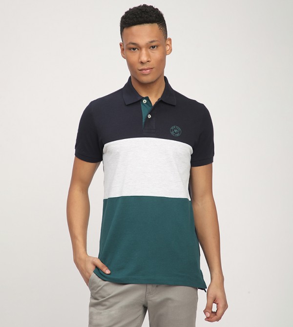 Aero Men's Color Block Polo T-Shirt