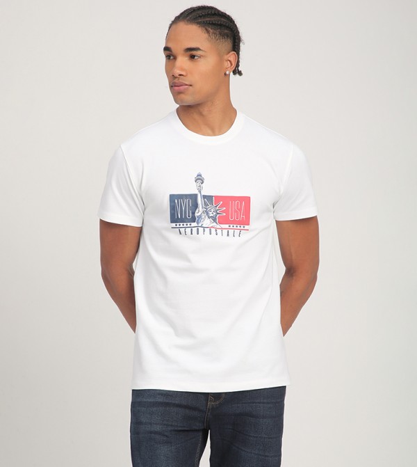 Aero Men's Printed Short Sleeves Pique T-Shirt
