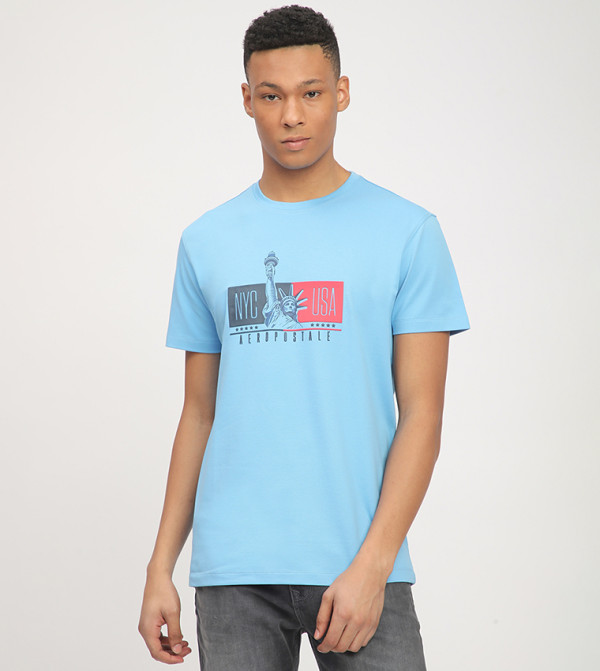 Aero Men's Printed Short Sleeves Pique T-Shirt