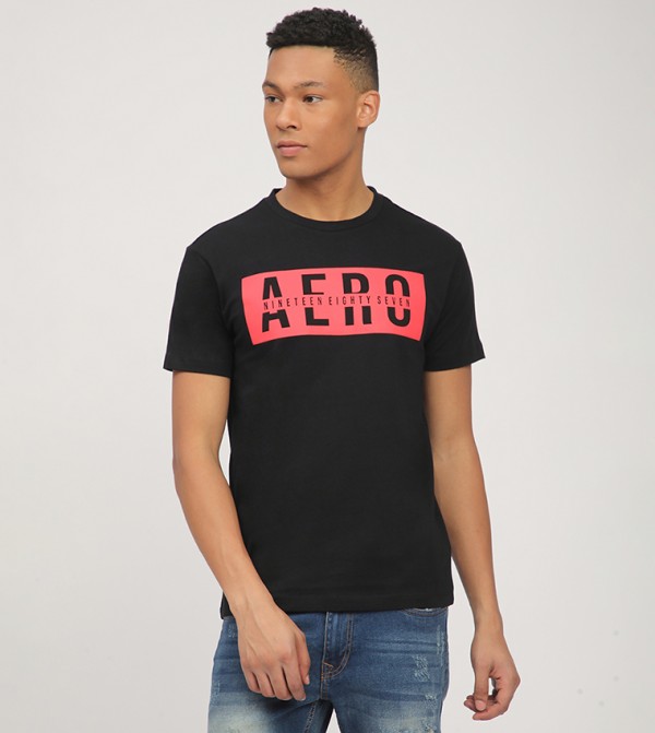 Aero Men's Logo Printed Short Sleeves T-Shirt