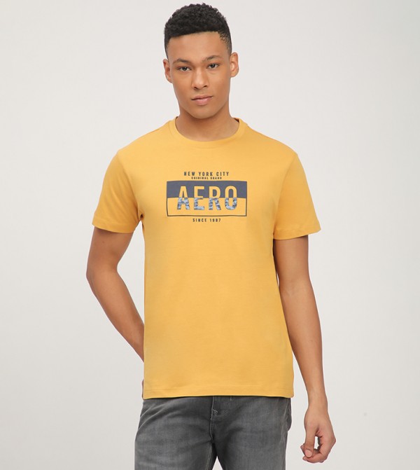 Aero Men's Logo Printed Short Sleeves T-Shirt