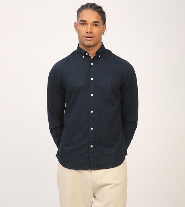 Aero Men's Solid Long Sleeves Shirt
