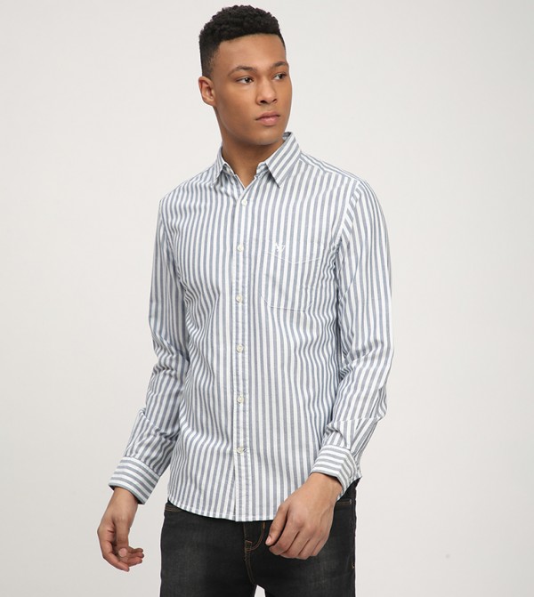 Aero Men's Striped Long Sleeves Shirt