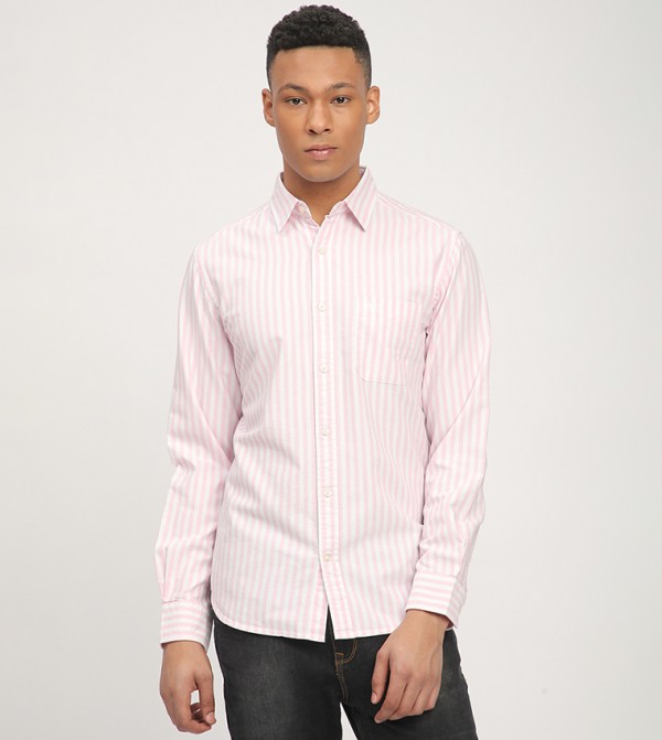 Aero Men's Striped Long Sleeves Shirt