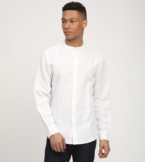 Aero Men's Logo Embroidered Long Sleeves Shirt