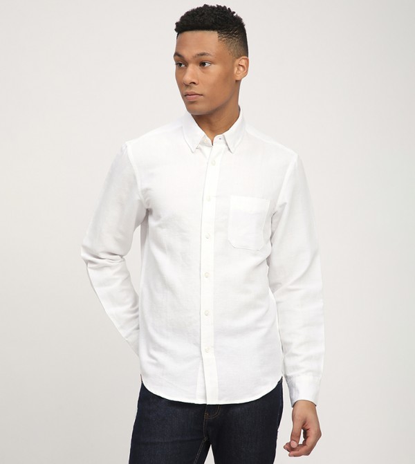 Aero Men's Logo Embroidered Long Sleeves Shirt
