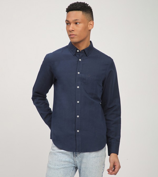 Aero Men's Logo Embroidered Long Sleeves Shirt