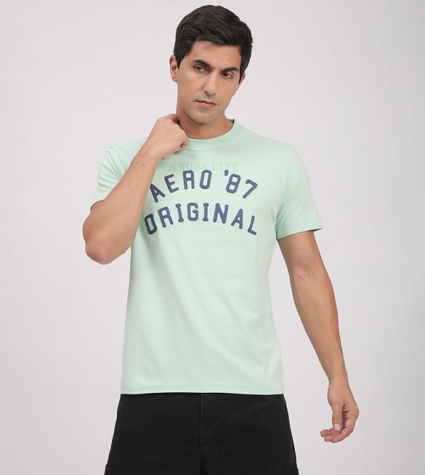 Aero Men's Logo Embroidered T-Shirt