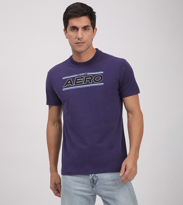 Aero Men's Logo Embroidered T-Shirt