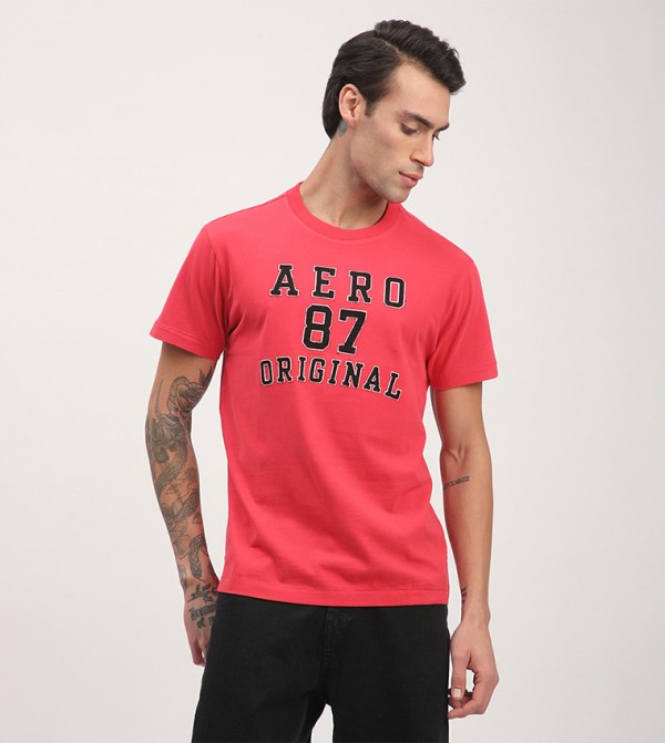 Aero Men's Logo Embroidered T-Shirt