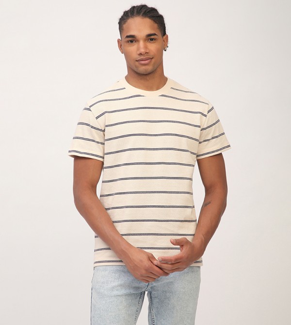 Aero Men's Striped Short Sleeves T-Shirt