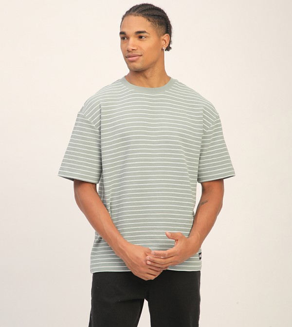Aero Men's Striped Short Sleeves T-Shirt