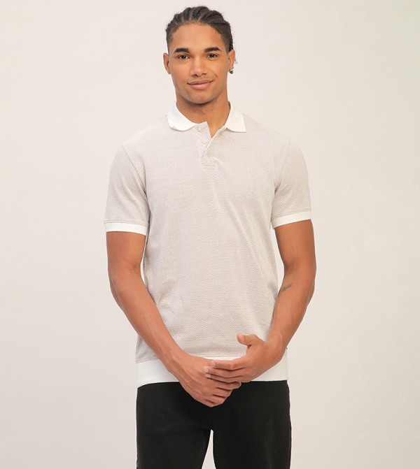 Aero Men's Patterned Short Sleeves Polo T-Shirt