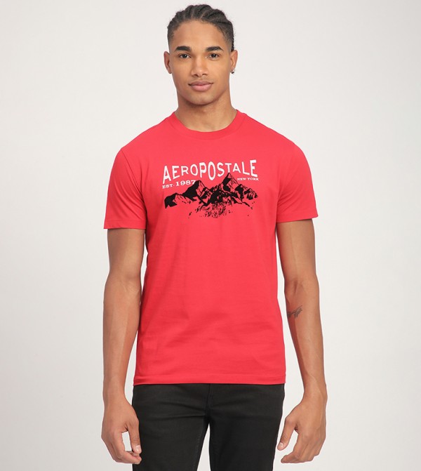 Aero Men's Logo Printed Short Sleeves T-Shirt