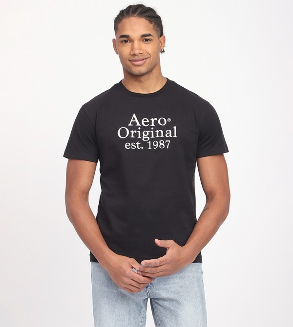 Aero Men's Logo Embroidered T-Shirt