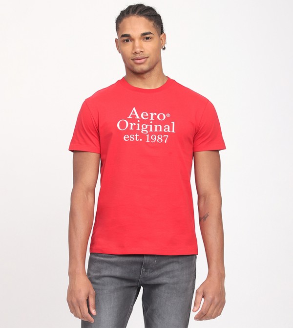 Aero Men's Logo Embroidered T-Shirt